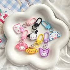 Kawaii Keychain Sanrio Accessories Kuromi Keyring Doll My Melody Cinnamoroll Bag Pendant Pochacco Pompom Purin Girl Gift Kid Toy - AliExpress