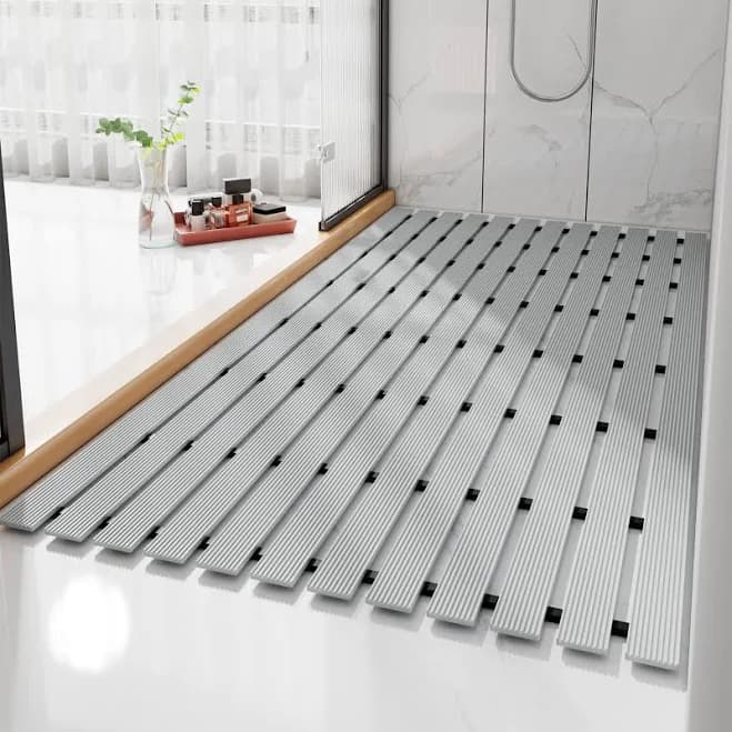penepico Rectangle Premium Shower Stall Mats Non Slip Simple Fashionable,Extra Large Bathroom Bath Mats, Sensory Floor Mat with Hole,Kitchen Pool