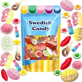 BUBS Swedish Candy – Sour & Sweet Pick and Mix – Assorted Scandinavian Gummy Candy, Soft and Chewy Texture, Bulk Bag – Made in Sweden