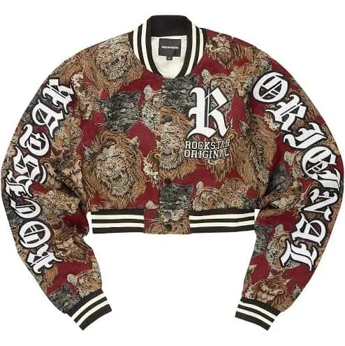 Khadiyah Varsity Jacket with Crop Tapestry