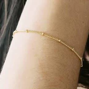 Honeycat Minimalist Beaded Chain Bracelet