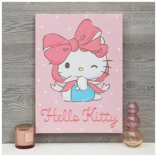 Hello Kitty Embroidered Canvas Wall Decor