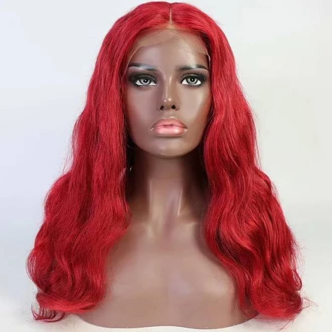 Red Body Wave Front Lace Wig