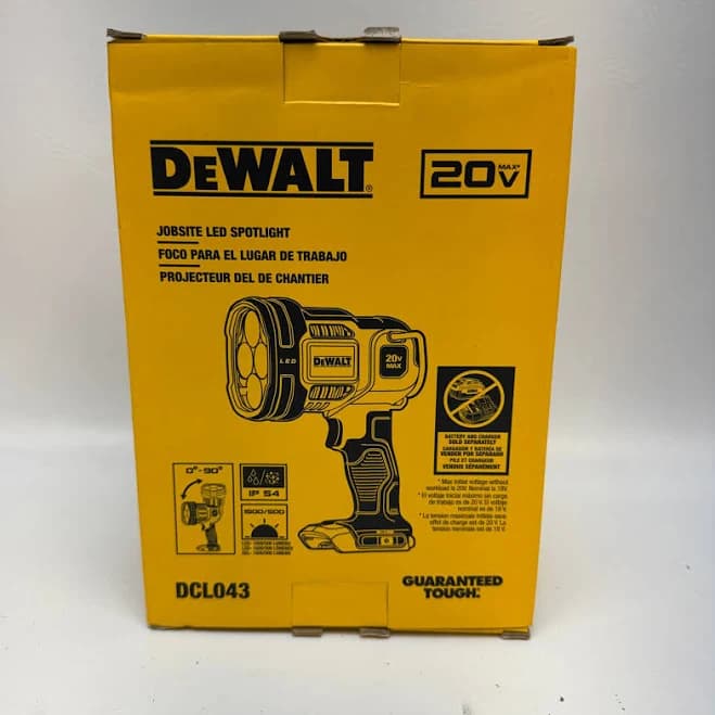New Dewalt DCL043 20V Max Jobsite LED Spotlight 1500 Lumens