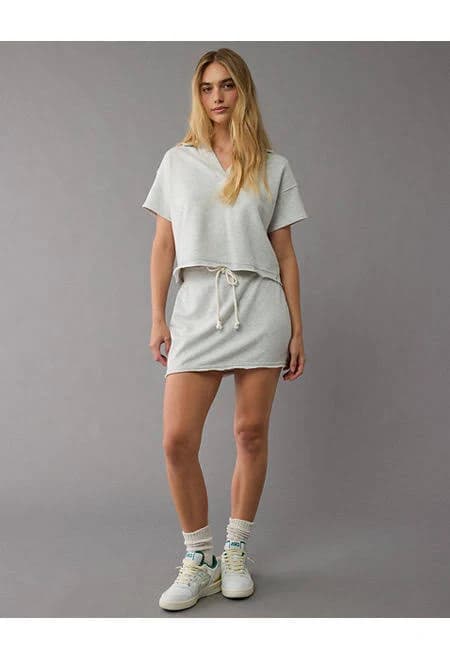 Ae High-Waisted Fleece Mini Skirt