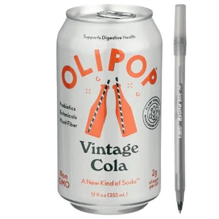 Olipop Vintage Cola Prebiotic Sparkling Tonic with pen, Size: 9