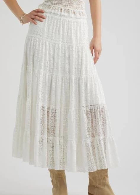 BP. Lace Maxi Skirt in White at Nordstrom, Size X-Large