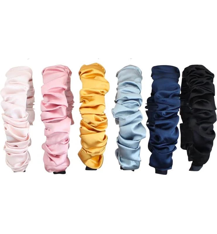 Bows Arts Satin Ruched Headband