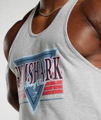 Gymshark Retrowave Stringer - Light Grey Core Marl | Gymshark