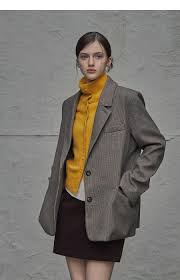 MUSINSA | TWEE Foren Kara Color Block Houndstooth Jacket