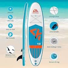 Amazon.com : AKASO Inflatable Stand-Up Paddleboard, Yoga SUP with Backpack, Non-Slip Deck, Waterproof Bag, Leash, Floating Paddle and Hand Pump : Sports & Outdoors