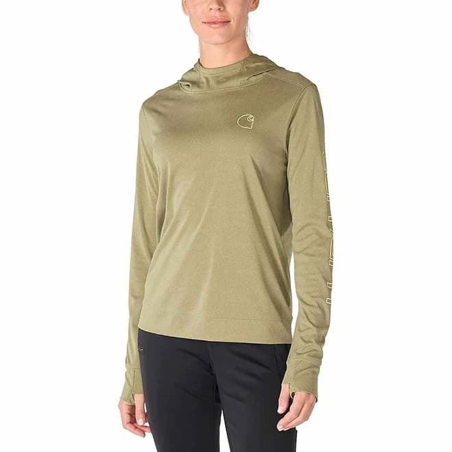 Carhartt Women's Force Sun Defender Lightweight Hooded Long Sleeve Graphic T-Shirt