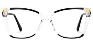 Clear Frame Glasses With Black Sides For Women