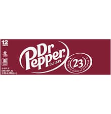 dr pepper soda, 12 pack, 12 - 12 fl oz (355 ml) cans [144 fl oz (4.3 l)]