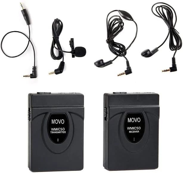 Movo WMIC50 2.4GHz Wireless Lavalier Microphone System for Cameras