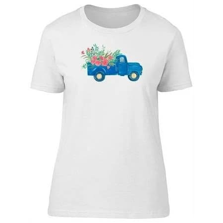 Vintage Truck with Pink Flowers Tee