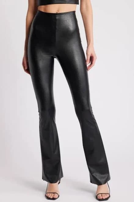 Commando Women's Faux Leather Flare Leggings
