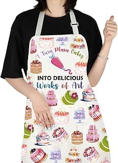 VAMSII Cake Decorator Gift I Turn Plain Cakes Into Works Of Art Apron Cake Decorating Lover Kitchen Gift Baking Baker Apron