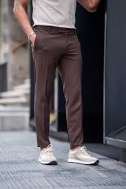 Men's Casual Picchu Brown Trousers. – HolloMen