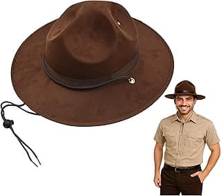 Adult Sergeant Campaign Park Ranger Hat Mountie Trooper Patrol Costume Accessory