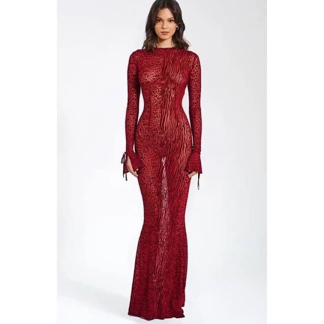 Miss Circle Waylynn Velvet Backless Maxi Dress