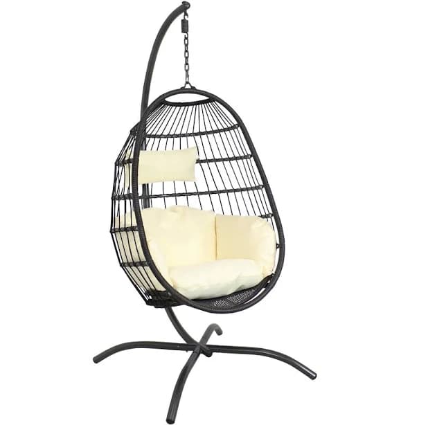 Sunnydaze Decor Penelope Hanging Egg Chair