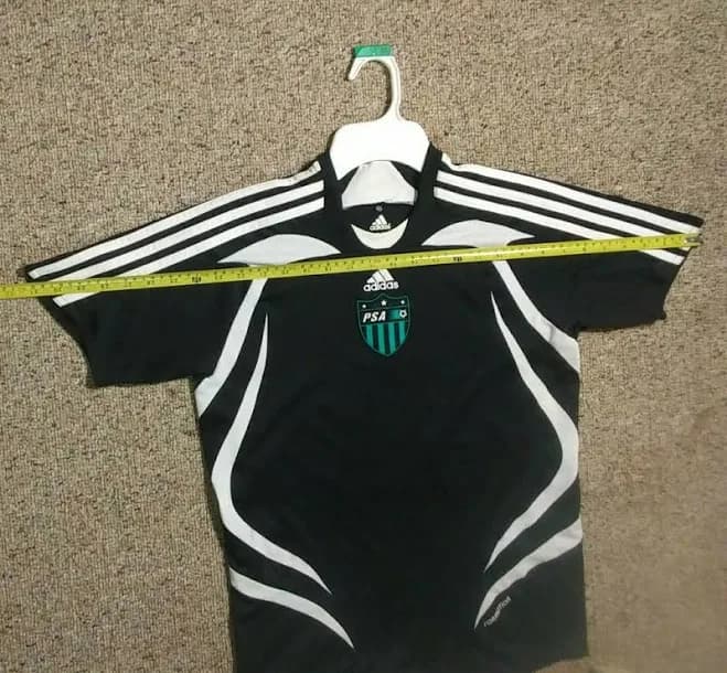 Adidas Psa Athletic Wear Black/white Stripes 27 Soccer Jersey Youth