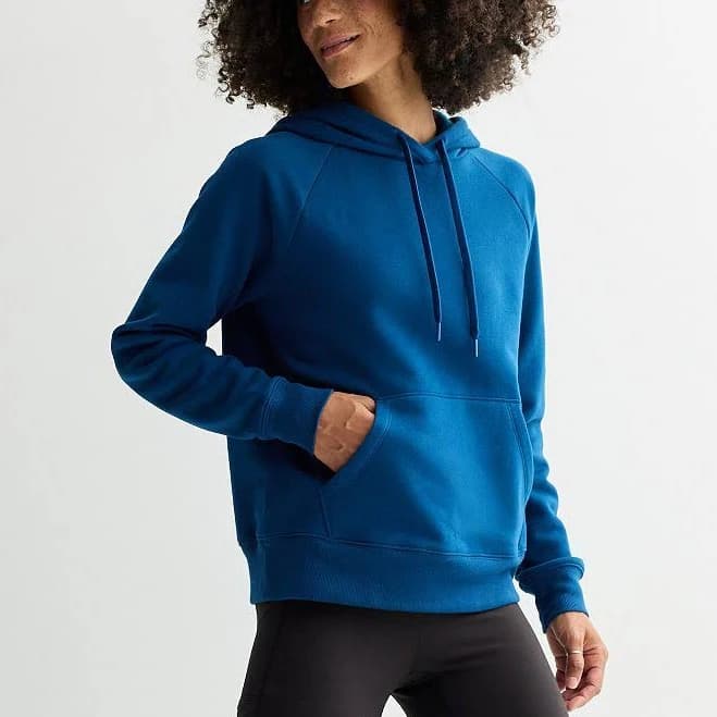 Women's Tek Gear Ultrasoft Fleece Easy Fit Hoodie, Size: XXL, Blue Crayon