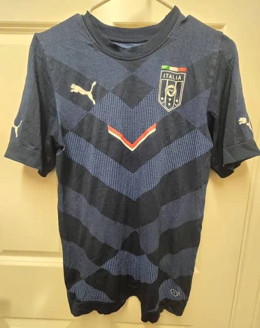 Puma Italia Figc Soccer Jersey Blue Men Medium