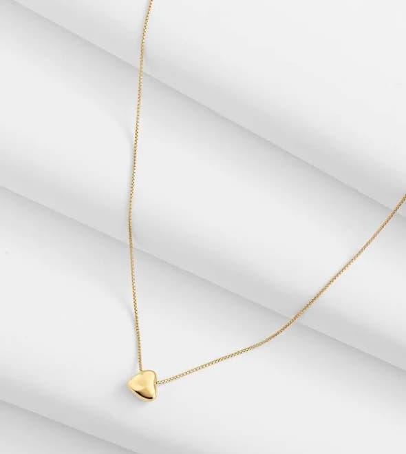 Madewell 14K Gold Demi-Fine Heart Pendant Necklace