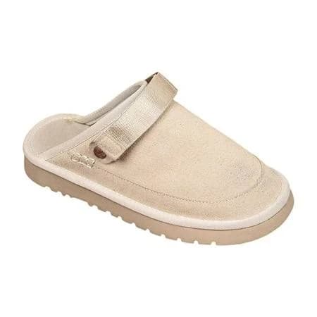 Yuksok Suede Clogs Adjustable Strap Adults Slip on Footbed Work Shoes House Sandals