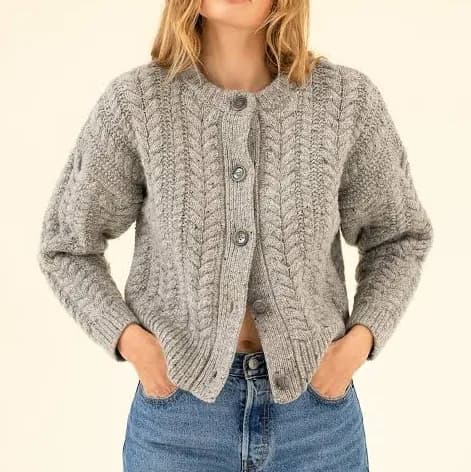 Sloan Chunky Cable Knit Cardigan
