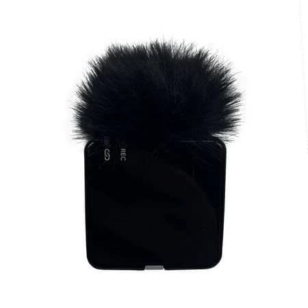 Lavalier Microphone Furry Windscreen Muff for Wireless Go 3rd Generation Wireless Clip On Microphones, Black