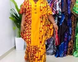 African Ankara Boubou: Aso Oke Embellished Kaftan Dress - Etsy