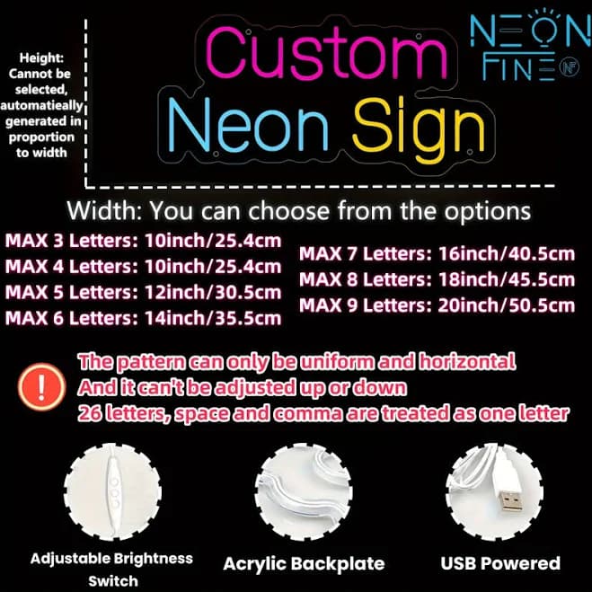 Custom Purple Neon Sign, Personalized LED Acrylic Light with USB Power, Neon signs for wall decor, Neon light sign, Custom neon sign, ≤ 36V Operating