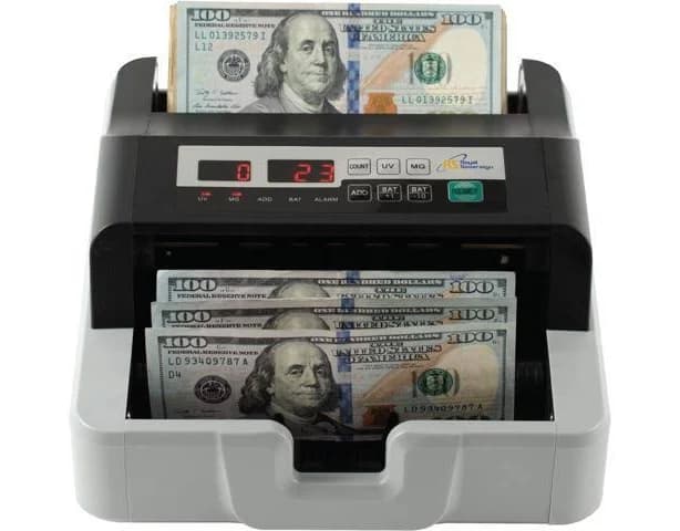 Sovereign USD High Speed Bill Counter with UV/MG Counterfeit Detection, High Volume Money Counter, Add and Batch Mode (RBC-100N)