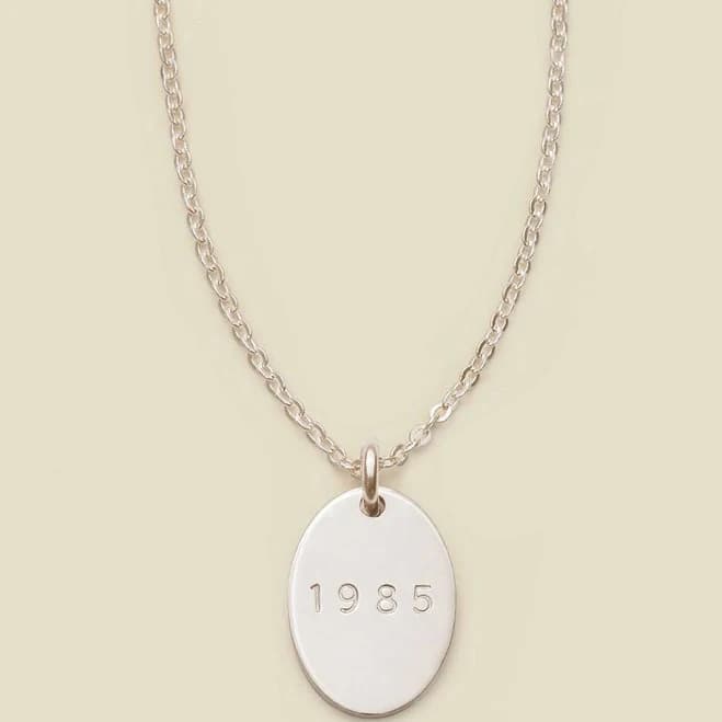 Mini Oval Necklace Silver | 16"-18" | Made By Mary
