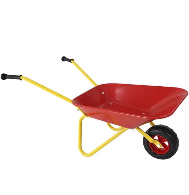 Metal Wheelbarrow, Heavy Wheelbarrow, Metal Structure Wheelbarrow, Steel Tray, Can Be Used In Gardens, Loading Leaves, Soil, Sand, Etc. LUTINMUE