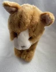 Toys R Us Orange Striped Golden Cat Small Plush Stuffed Animal Toy realistic HH