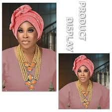 Nigerian Aso Oke African Headtie Auto Gele Hijab Cap Women Turban Head Wrap Hat | eBay