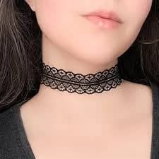 Wide Black Lace Choker, Scalloped Lace Victorian Choker, Dainty Gothic Necklace, Goth Jewelry