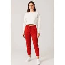 Puma XL Red Track Pants White Stripe Casual Athletic Jogger Activewear Gym 87-01
