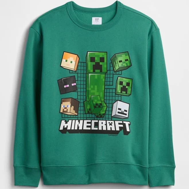 Gap Boys Minecraft Graphic Sweatshirt