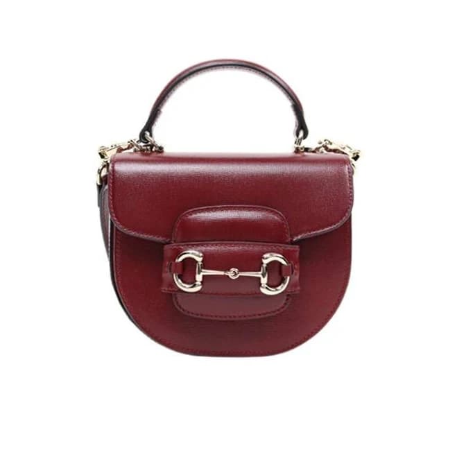 Gucci Mini Red Horsebit Top Handle Tote Bag 48463 151522534