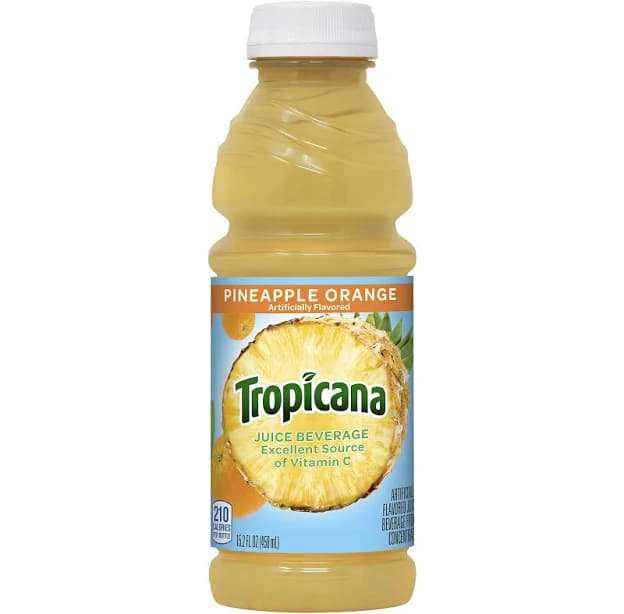 Tropicana Juice Drink, 15.2 Bottles, Pineapple Orange, 15.2 Oz (Pack of 12) Pineapple Orange 15.2 Fl Oz (Pack of 12)