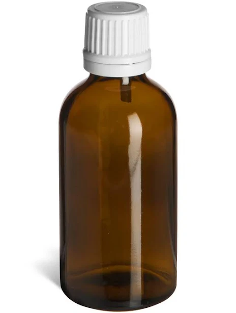 50ml Amber Glass Dropper Bottle with Dropper Cap