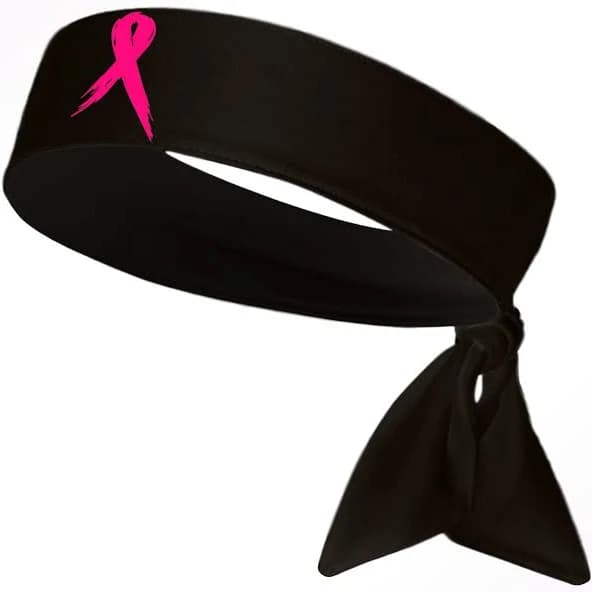 Breast Cancer Awareness Ribbon Moisture Wicking Head Tie