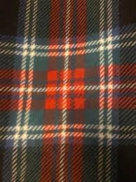 White, Green, Blue, Black, Red Plaid with Blue Blanket - This Blanket Ready to Ship NOW