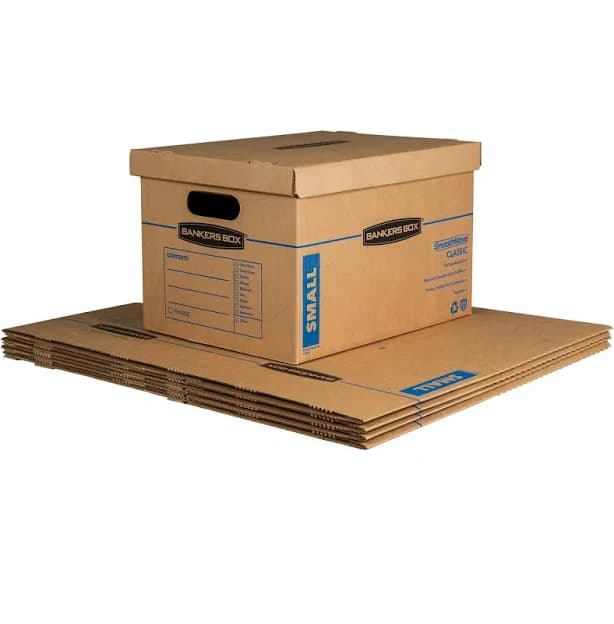 Bankers Box SmoothMove Classic Small Recycled Cardboard Moving Boxes