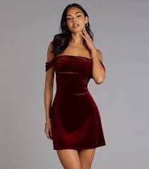 Windsor Flirty And Chic Velvet Skater Dress | Westland Mall